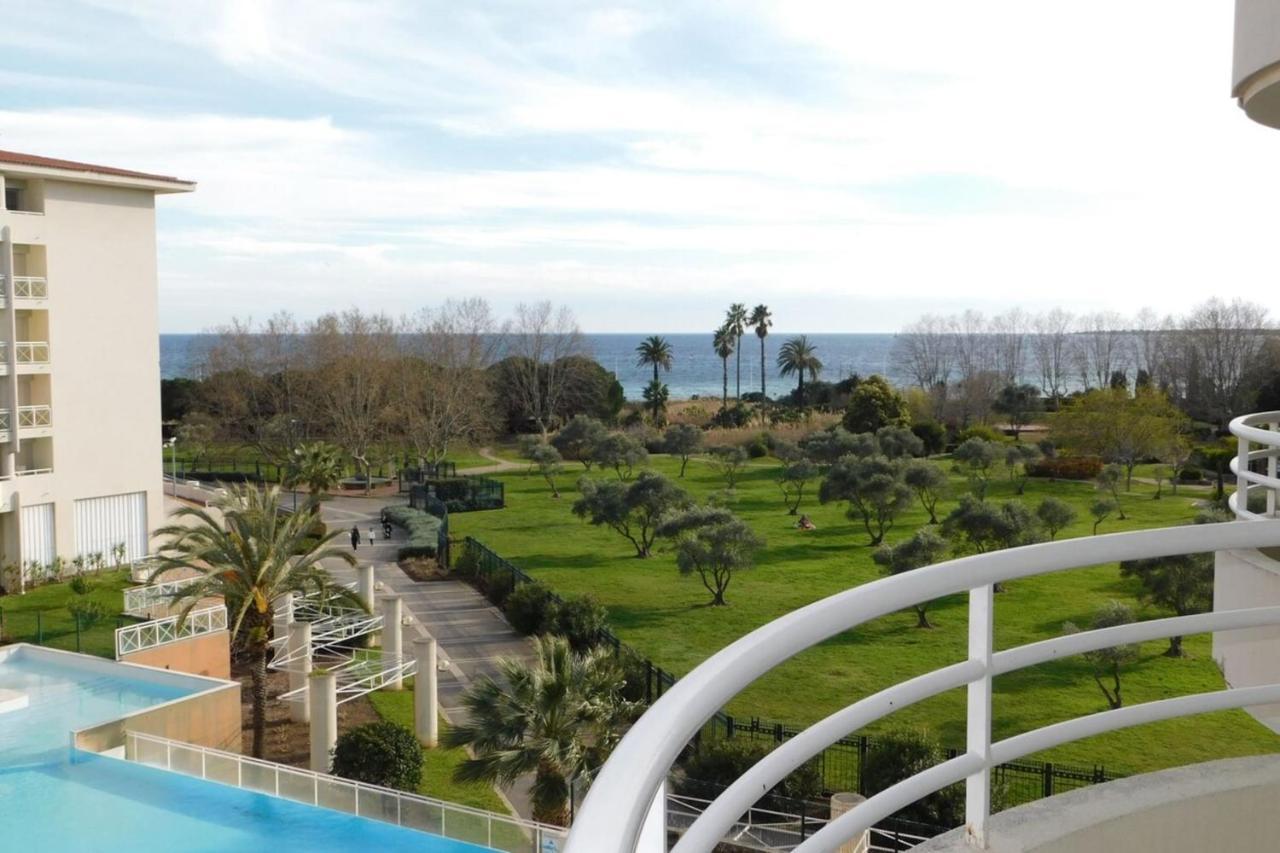 "T2 "Antibes Les Pins 3" Air Conditionned Sea View With Parking And Pool" Apartment Bagian luar foto